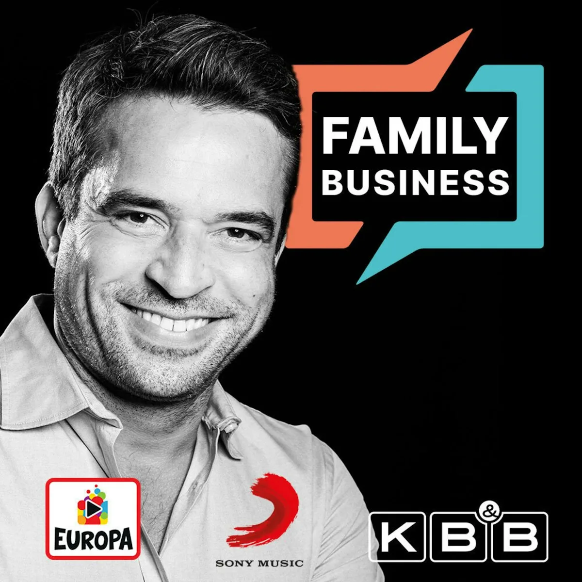 Cover der Podcastfolge FAMILY BUSINESS mit Arndt Seelig, Vice President Family & Home Entertainment bei Sony Music, zu dessen Portfolio das Label EUROPA gehört